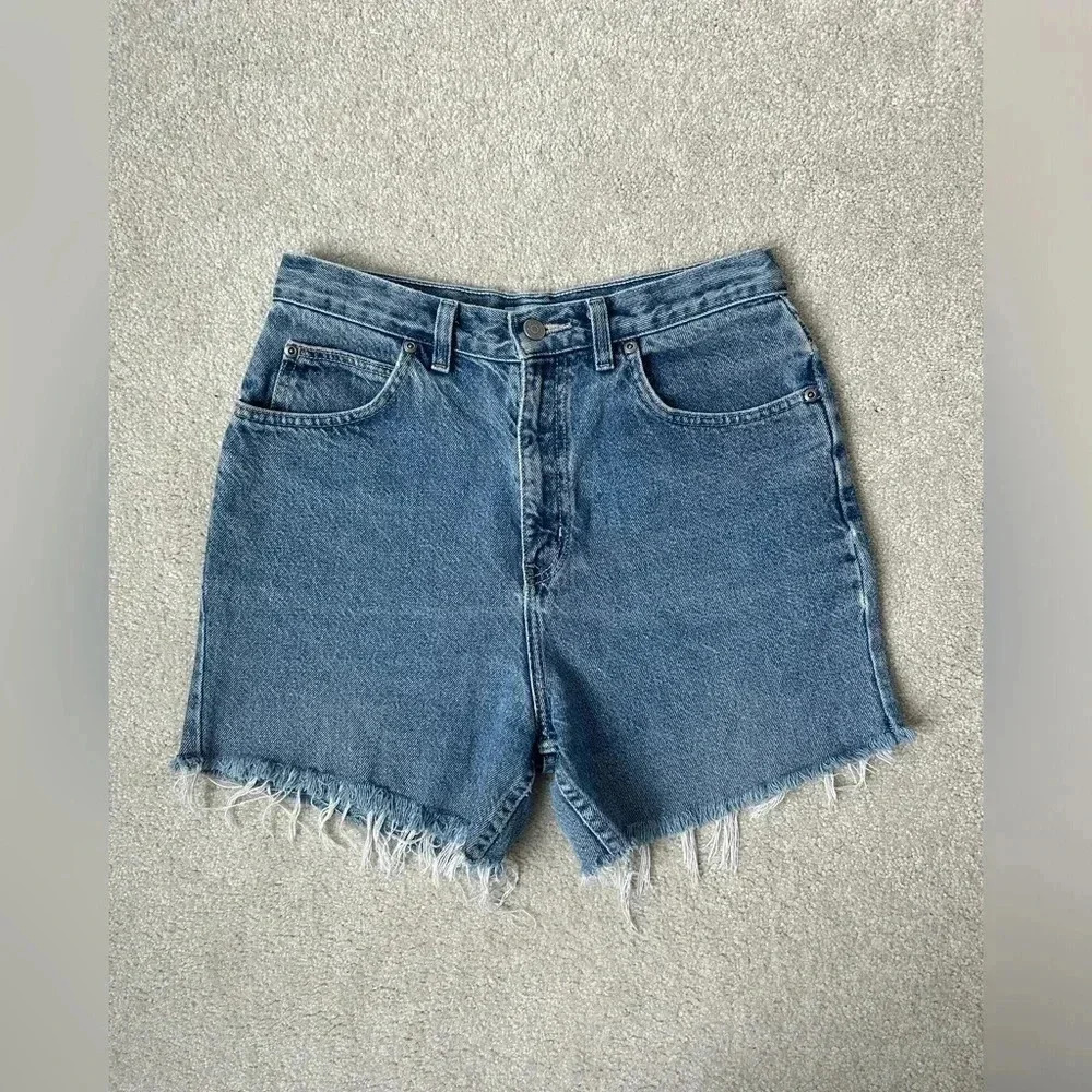 Vintage high waist relaxed fit denim short